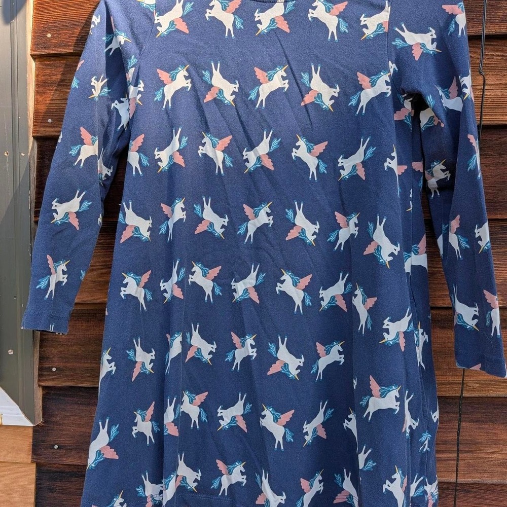 Hannah Anderson unicorn cotton dress size 130 for 10 years
